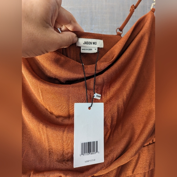 Jason Wu Brown Cowl Neck Jumpsuit M - Picture 3 of 6